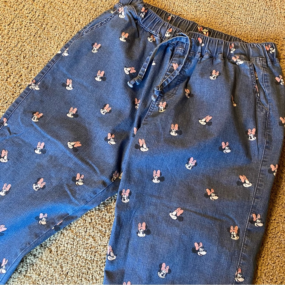 Disney Minnie Mouse Denim Jeans Joggers